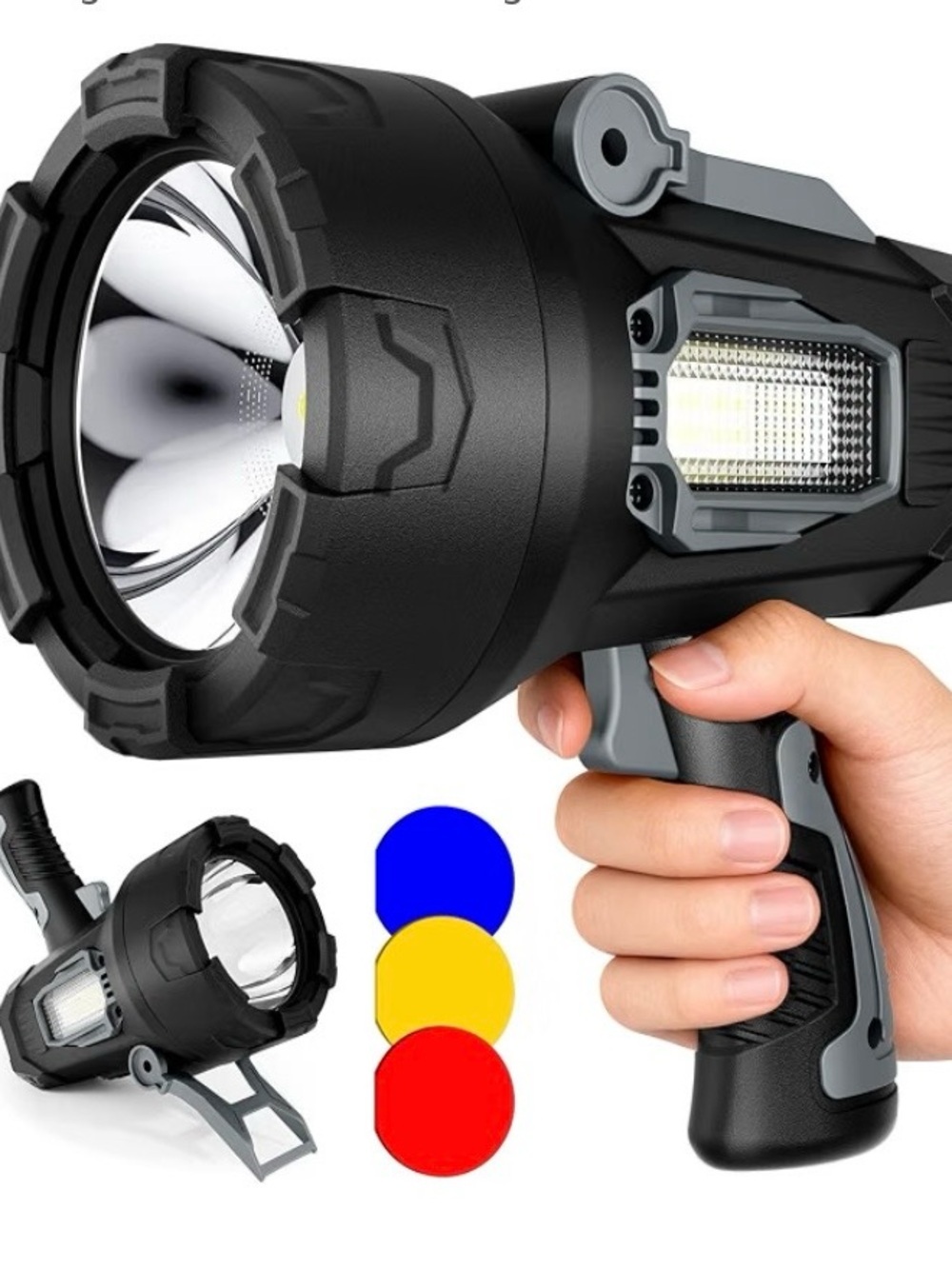 NEW - Rechargeable Spotlight 200000 Lumens, Waterproof Super Bright Spotlight